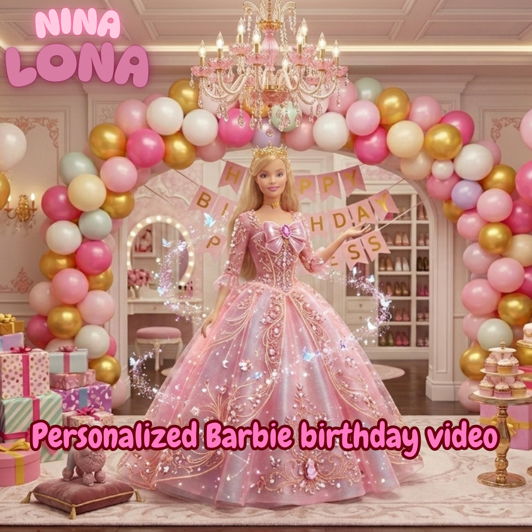 personalized Barbie birthday video