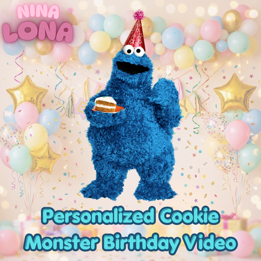 personalized Cookie Monster birthday video