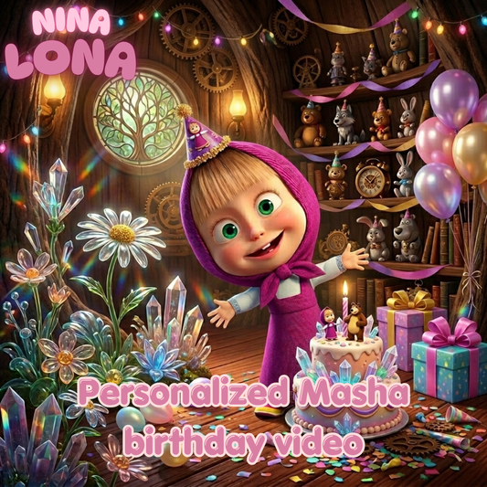 personalized Masha birthday video