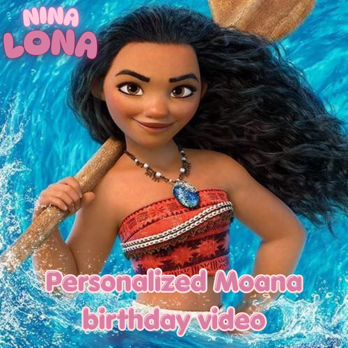 personalized Moana birthday video
