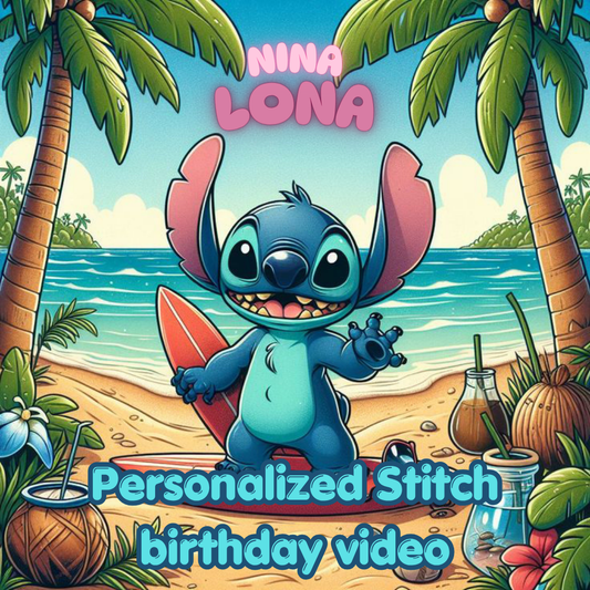 personalized Stitch birthday video