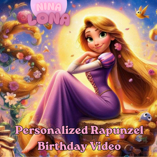 personalized Rapunzel birthday video