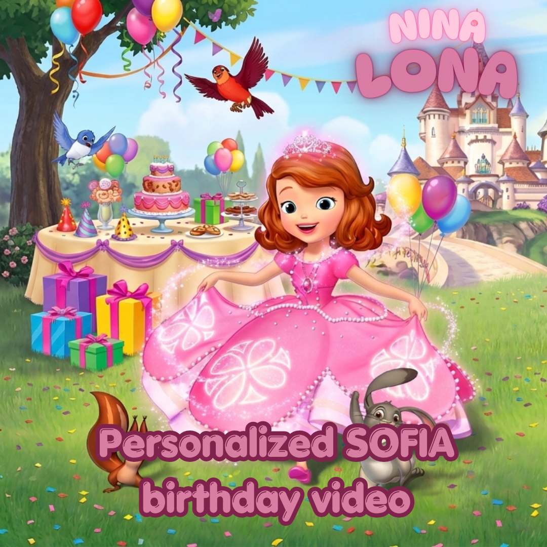 personalized Sofia birthday video