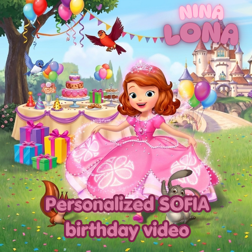 personalized Sofia birthday video