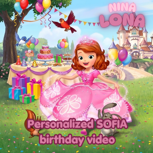 personalized Sofia birthday video