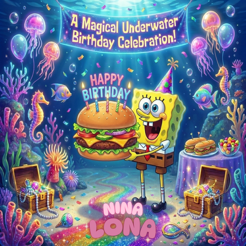 personalized SpongeBob birthday video
