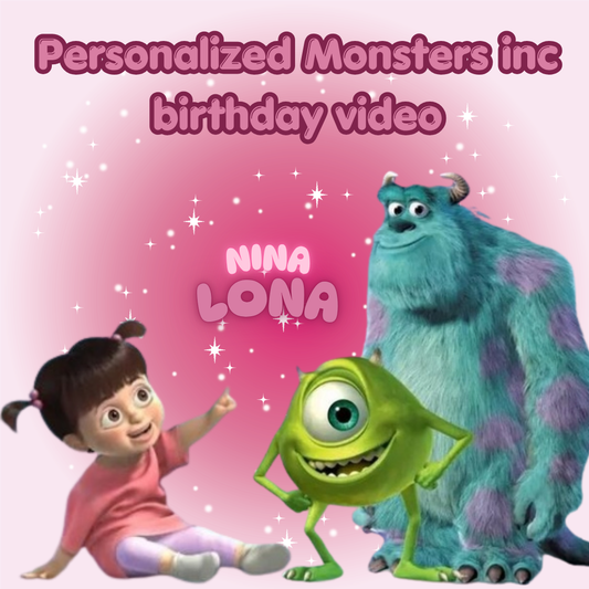 personalized Monsters inc birthday video