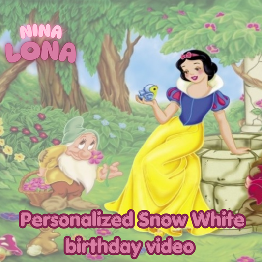 personalized Snow White birthday video