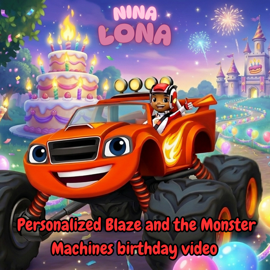 personalized Blaze birthday video