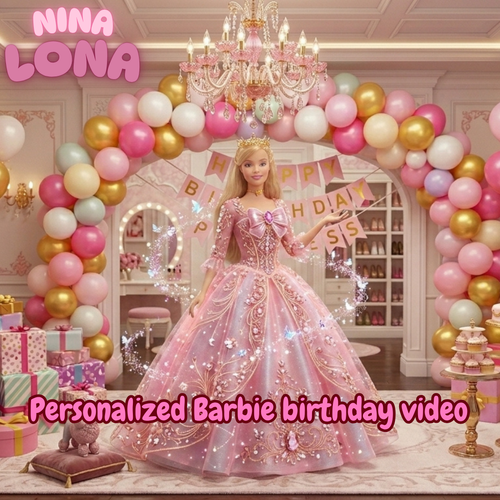 personalized Barbie birthday video