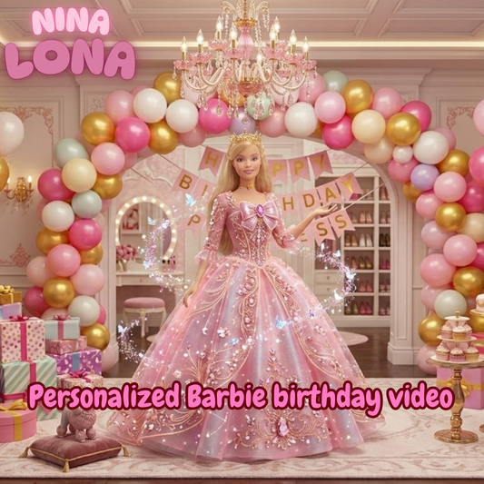 personalized Barbie birthday video